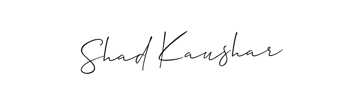 How to make Shad Kaushar signature? Allison_Script is a professional autograph style. Create handwritten signature for Shad Kaushar name. Shad Kaushar signature style 2 images and pictures png