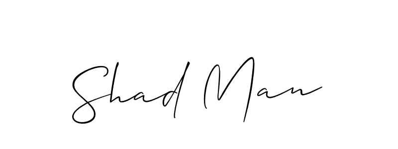 It looks lik you need a new signature style for name Shad Man. Design unique handwritten (Allison_Script) signature with our free signature maker in just a few clicks. Shad Man signature style 2 images and pictures png