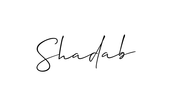 Once you've used our free online signature maker to create your best signature Allison_Script style, it's time to enjoy all of the benefits that Shadab name signing documents. Shadab signature style 2 images and pictures png