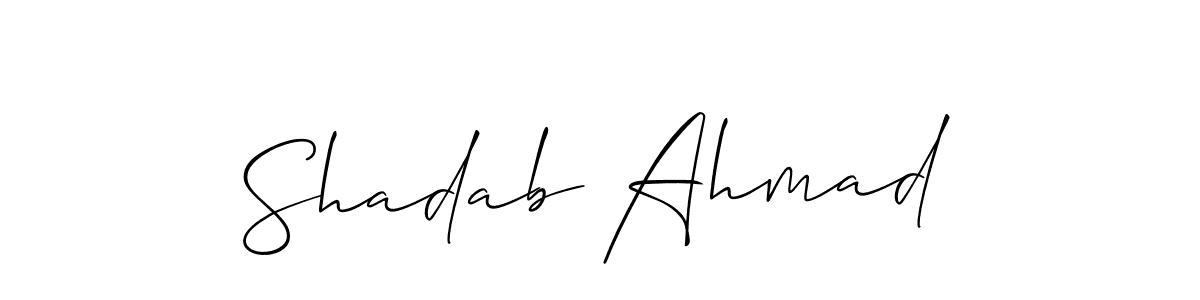 Design your own signature with our free online signature maker. With this signature software, you can create a handwritten (Allison_Script) signature for name Shadab Ahmad. Shadab Ahmad signature style 2 images and pictures png