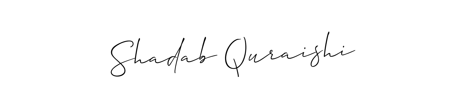 Use a signature maker to create a handwritten signature online. With this signature software, you can design (Allison_Script) your own signature for name Shadab Quraishi. Shadab Quraishi signature style 2 images and pictures png