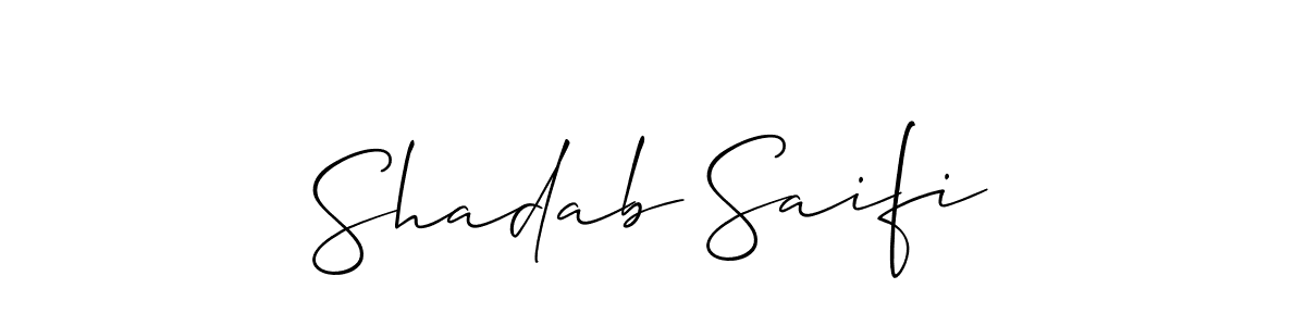 Make a beautiful signature design for name Shadab Saifi. Use this online signature maker to create a handwritten signature for free. Shadab Saifi signature style 2 images and pictures png