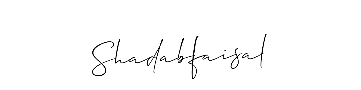 How to make Shadabfaisal signature? Allison_Script is a professional autograph style. Create handwritten signature for Shadabfaisal name. Shadabfaisal signature style 2 images and pictures png