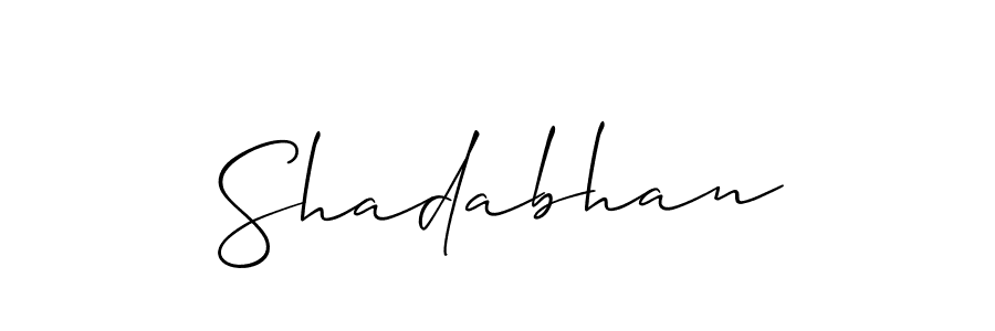 Design your own signature with our free online signature maker. With this signature software, you can create a handwritten (Allison_Script) signature for name Shadabhan. Shadabhan signature style 2 images and pictures png