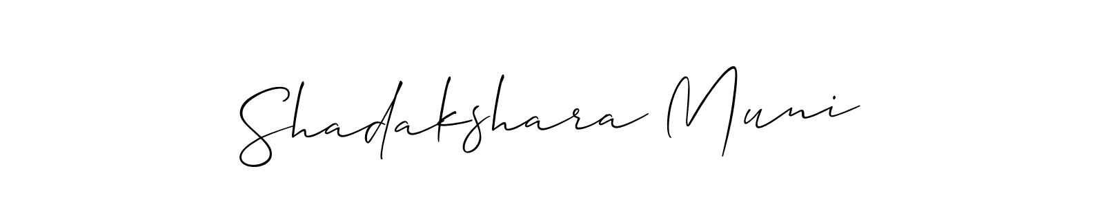 Use a signature maker to create a handwritten signature online. With this signature software, you can design (Allison_Script) your own signature for name Shadakshara Muni. Shadakshara Muni signature style 2 images and pictures png