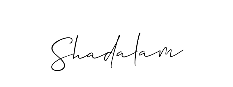 Similarly Allison_Script is the best handwritten signature design. Signature creator online .You can use it as an online autograph creator for name Shadalam. Shadalam signature style 2 images and pictures png