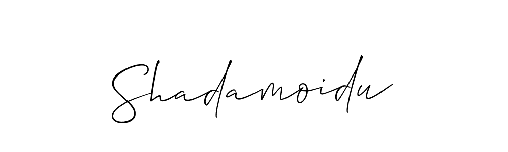 Use a signature maker to create a handwritten signature online. With this signature software, you can design (Allison_Script) your own signature for name Shadamoidu. Shadamoidu signature style 2 images and pictures png