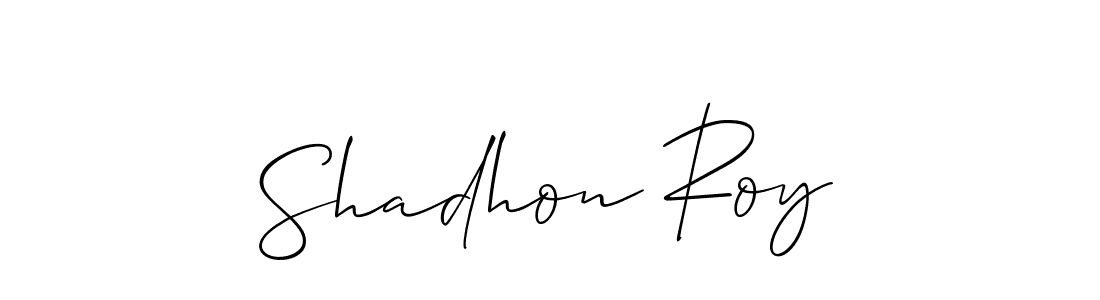 You can use this online signature creator to create a handwritten signature for the name Shadhon Roy. This is the best online autograph maker. Shadhon Roy signature style 2 images and pictures png