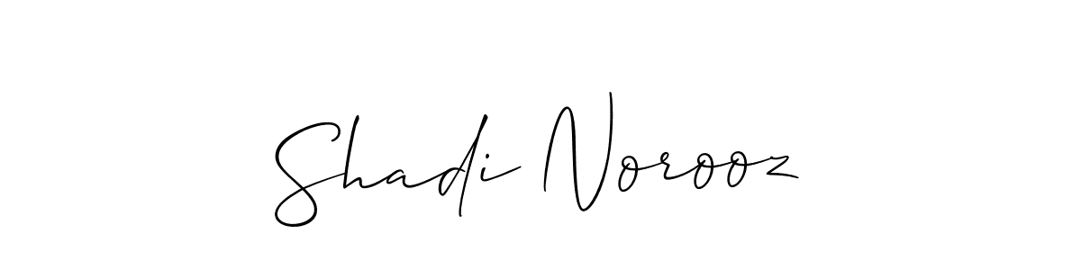How to make Shadi Norooz name signature. Use Allison_Script style for creating short signs online. This is the latest handwritten sign. Shadi Norooz signature style 2 images and pictures png