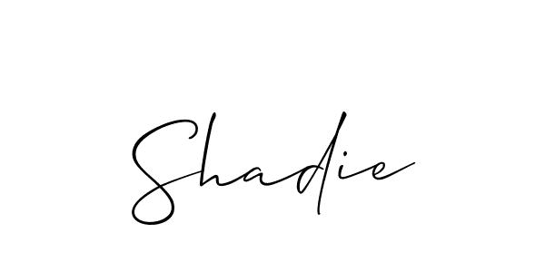 if you are searching for the best signature style for your name Shadie. so please give up your signature search. here we have designed multiple signature styles  using Allison_Script. Shadie signature style 2 images and pictures png