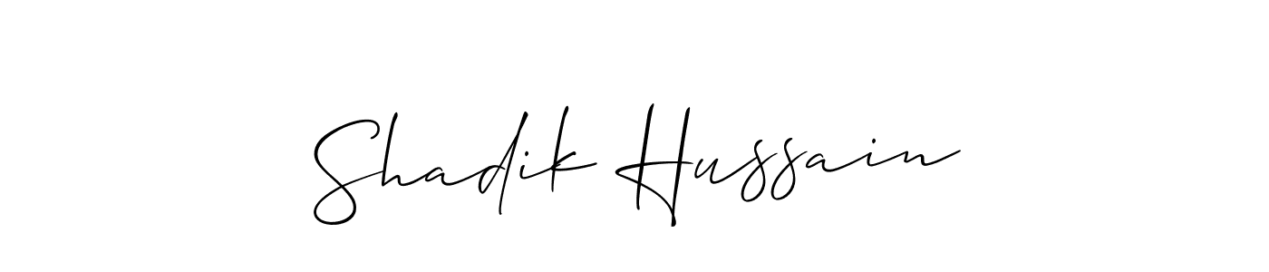 This is the best signature style for the Shadik Hussain name. Also you like these signature font (Allison_Script). Mix name signature. Shadik Hussain signature style 2 images and pictures png