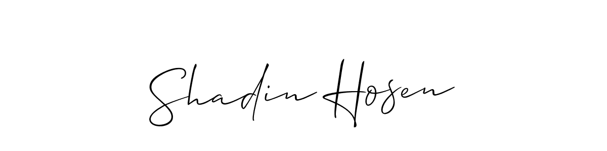 You should practise on your own different ways (Allison_Script) to write your name (Shadin Hosen) in signature. don't let someone else do it for you. Shadin Hosen signature style 2 images and pictures png