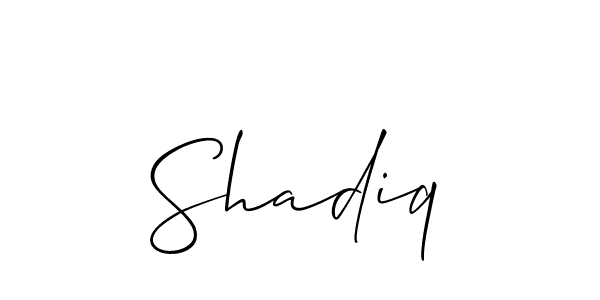 if you are searching for the best signature style for your name Shadiq. so please give up your signature search. here we have designed multiple signature styles  using Allison_Script. Shadiq signature style 2 images and pictures png