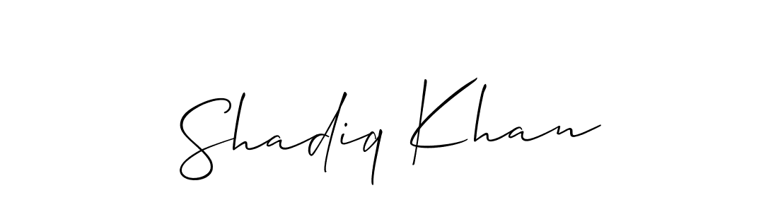How to make Shadiq Khan signature? Allison_Script is a professional autograph style. Create handwritten signature for Shadiq Khan name. Shadiq Khan signature style 2 images and pictures png