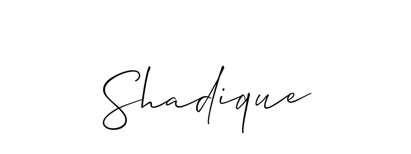 It looks lik you need a new signature style for name Shadique. Design unique handwritten (Allison_Script) signature with our free signature maker in just a few clicks. Shadique signature style 2 images and pictures png