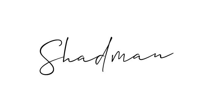 The best way (Allison_Script) to make a short signature is to pick only two or three words in your name. The name Shadman include a total of six letters. For converting this name. Shadman signature style 2 images and pictures png