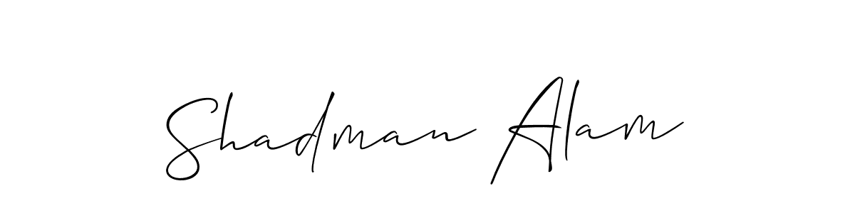 It looks lik you need a new signature style for name Shadman Alam. Design unique handwritten (Allison_Script) signature with our free signature maker in just a few clicks. Shadman Alam signature style 2 images and pictures png