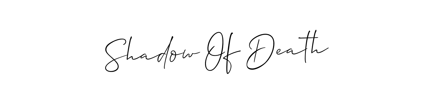 Make a short Shadow Of Death signature style. Manage your documents anywhere anytime using Allison_Script. Create and add eSignatures, submit forms, share and send files easily. Shadow Of Death signature style 2 images and pictures png