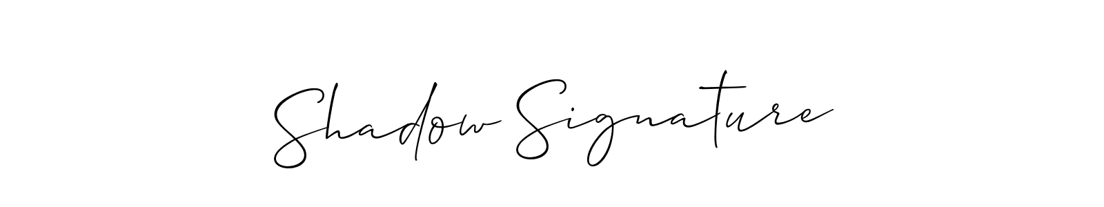 Make a beautiful signature design for name Shadow Signature. With this signature (Allison_Script) style, you can create a handwritten signature for free. Shadow Signature signature style 2 images and pictures png