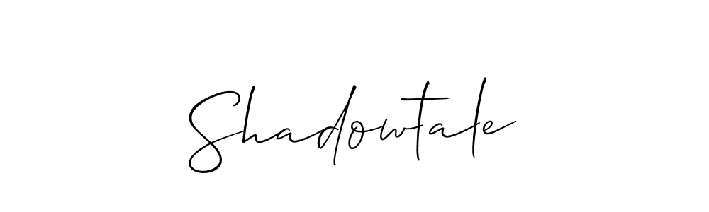 How to make Shadowtale signature? Allison_Script is a professional autograph style. Create handwritten signature for Shadowtale name. Shadowtale signature style 2 images and pictures png
