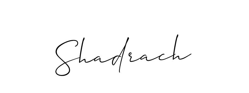 Also You can easily find your signature by using the search form. We will create Shadrach name handwritten signature images for you free of cost using Allison_Script sign style. Shadrach signature style 2 images and pictures png