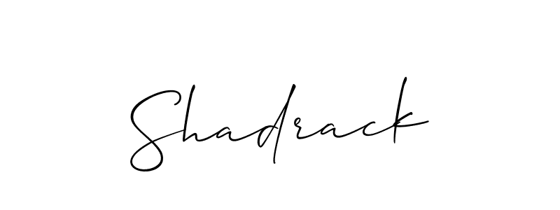 Once you've used our free online signature maker to create your best signature Allison_Script style, it's time to enjoy all of the benefits that Shadrack name signing documents. Shadrack signature style 2 images and pictures png