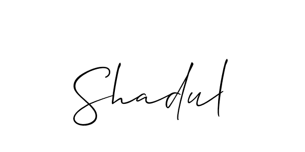 if you are searching for the best signature style for your name Shadul. so please give up your signature search. here we have designed multiple signature styles  using Allison_Script. Shadul signature style 2 images and pictures png