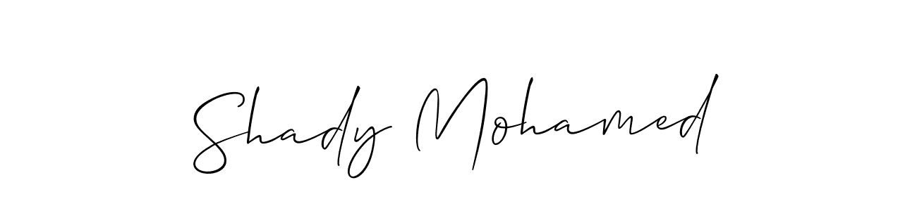 The best way (Allison_Script) to make a short signature is to pick only two or three words in your name. The name Shady Mohamed include a total of six letters. For converting this name. Shady Mohamed signature style 2 images and pictures png
