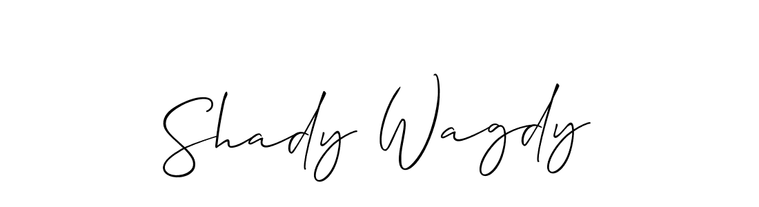 Create a beautiful signature design for name Shady Wagdy. With this signature (Allison_Script) fonts, you can make a handwritten signature for free. Shady Wagdy signature style 2 images and pictures png