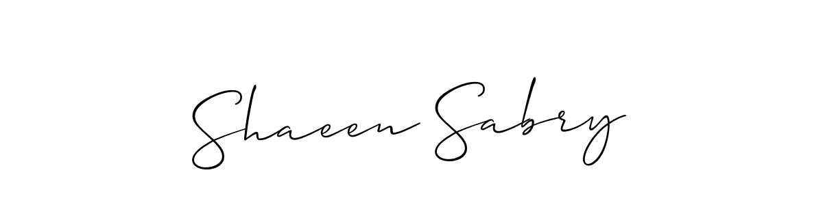 Use a signature maker to create a handwritten signature online. With this signature software, you can design (Allison_Script) your own signature for name Shaeen Sabry. Shaeen Sabry signature style 2 images and pictures png