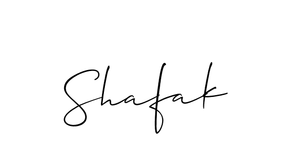 The best way (Allison_Script) to make a short signature is to pick only two or three words in your name. The name Shafak include a total of six letters. For converting this name. Shafak signature style 2 images and pictures png