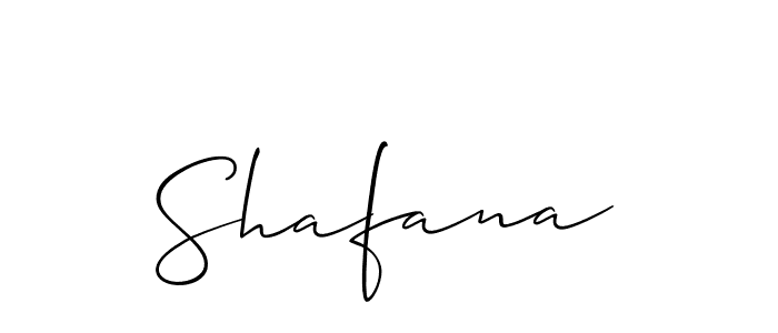 The best way (Allison_Script) to make a short signature is to pick only two or three words in your name. The name Shafana include a total of six letters. For converting this name. Shafana signature style 2 images and pictures png