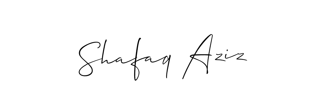 Use a signature maker to create a handwritten signature online. With this signature software, you can design (Allison_Script) your own signature for name Shafaq Aziz. Shafaq Aziz signature style 2 images and pictures png