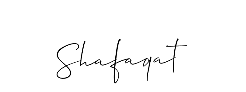 Make a beautiful signature design for name Shafaqat. With this signature (Allison_Script) style, you can create a handwritten signature for free. Shafaqat signature style 2 images and pictures png