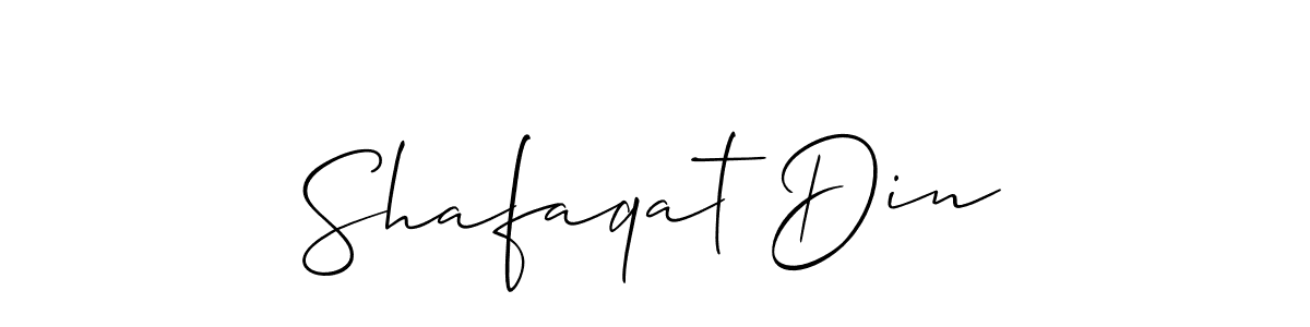 How to make Shafaqat Din name signature. Use Allison_Script style for creating short signs online. This is the latest handwritten sign. Shafaqat Din signature style 2 images and pictures png