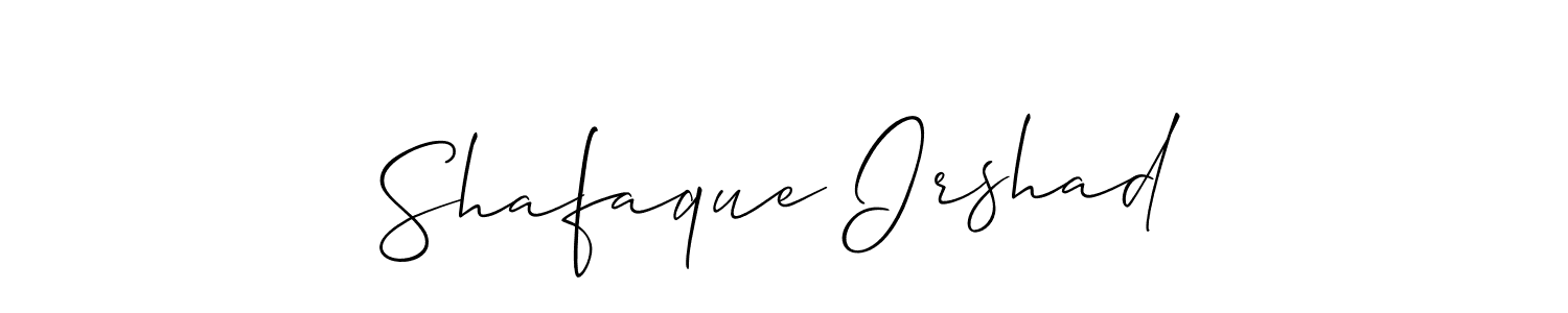 Make a beautiful signature design for name Shafaque Irshad. With this signature (Allison_Script) style, you can create a handwritten signature for free. Shafaque Irshad signature style 2 images and pictures png
