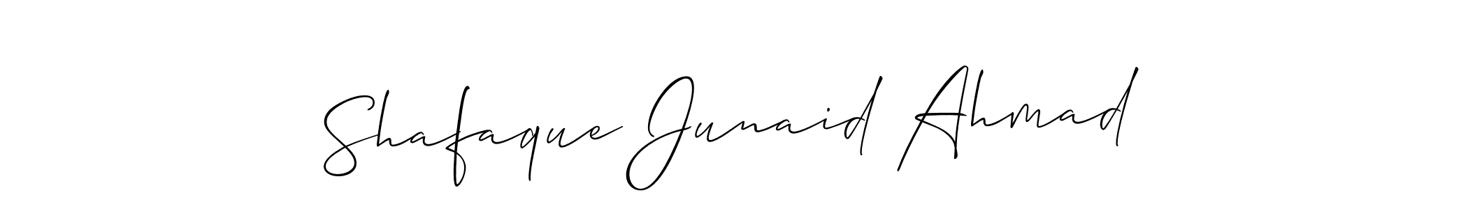 It looks lik you need a new signature style for name Shafaque Junaid Ahmad. Design unique handwritten (Allison_Script) signature with our free signature maker in just a few clicks. Shafaque Junaid Ahmad signature style 2 images and pictures png