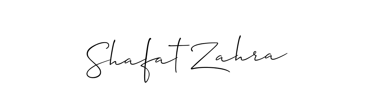 How to make Shafat Zahra signature? Allison_Script is a professional autograph style. Create handwritten signature for Shafat Zahra name. Shafat Zahra signature style 2 images and pictures png