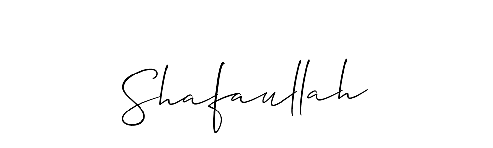 Use a signature maker to create a handwritten signature online. With this signature software, you can design (Allison_Script) your own signature for name Shafaullah. Shafaullah signature style 2 images and pictures png