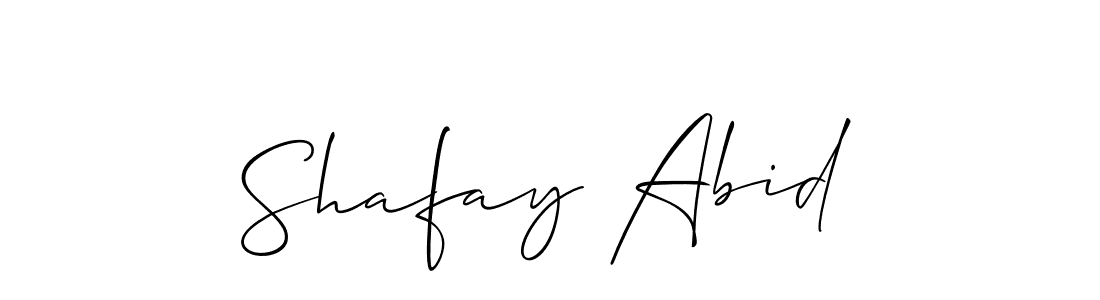 Create a beautiful signature design for name Shafay Abid. With this signature (Allison_Script) fonts, you can make a handwritten signature for free. Shafay Abid signature style 2 images and pictures png