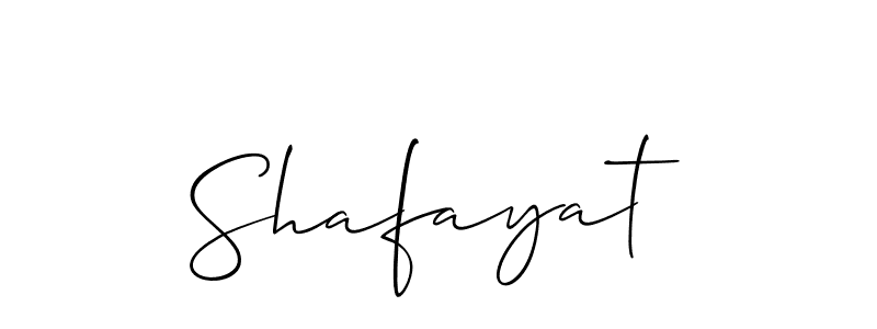 Shafayat stylish signature style. Best Handwritten Sign (Allison_Script) for my name. Handwritten Signature Collection Ideas for my name Shafayat. Shafayat signature style 2 images and pictures png