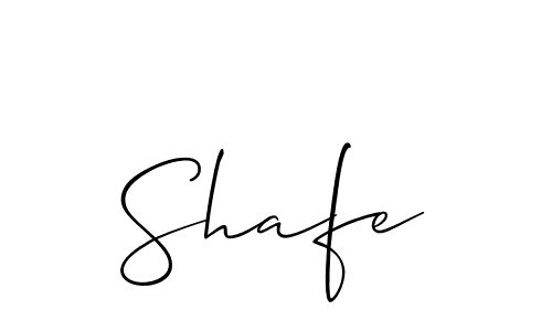 Use a signature maker to create a handwritten signature online. With this signature software, you can design (Allison_Script) your own signature for name Shafe. Shafe signature style 2 images and pictures png