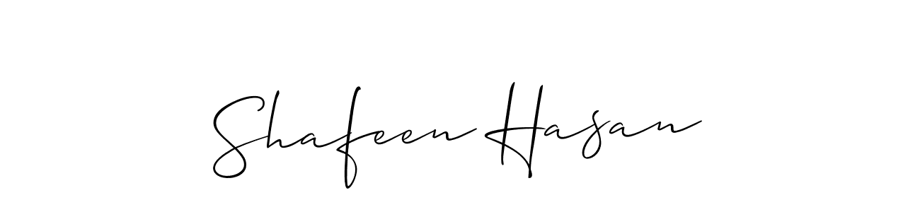 Use a signature maker to create a handwritten signature online. With this signature software, you can design (Allison_Script) your own signature for name Shafeen Hasan. Shafeen Hasan signature style 2 images and pictures png
