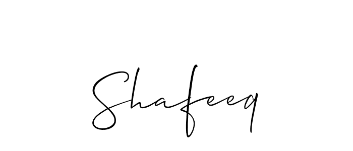 How to Draw Shafeeq signature style? Allison_Script is a latest design signature styles for name Shafeeq. Shafeeq signature style 2 images and pictures png