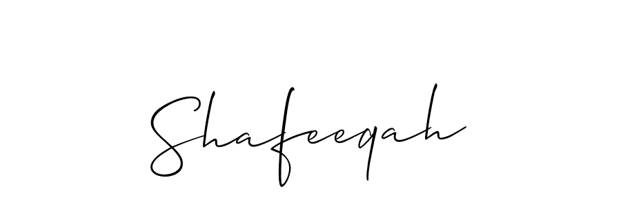 How to Draw Shafeeqah signature style? Allison_Script is a latest design signature styles for name Shafeeqah. Shafeeqah signature style 2 images and pictures png