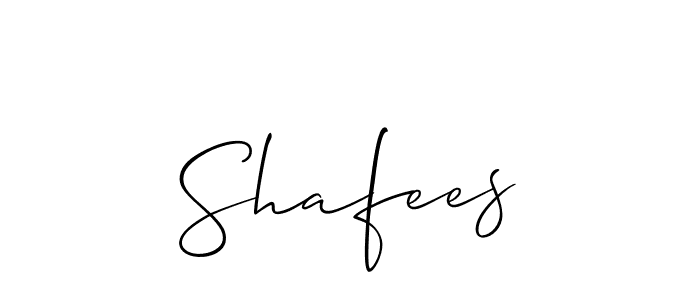 Design your own signature with our free online signature maker. With this signature software, you can create a handwritten (Allison_Script) signature for name Shafees. Shafees signature style 2 images and pictures png