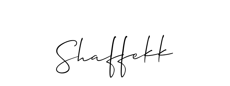 Similarly Allison_Script is the best handwritten signature design. Signature creator online .You can use it as an online autograph creator for name Shaffekk. Shaffekk signature style 2 images and pictures png