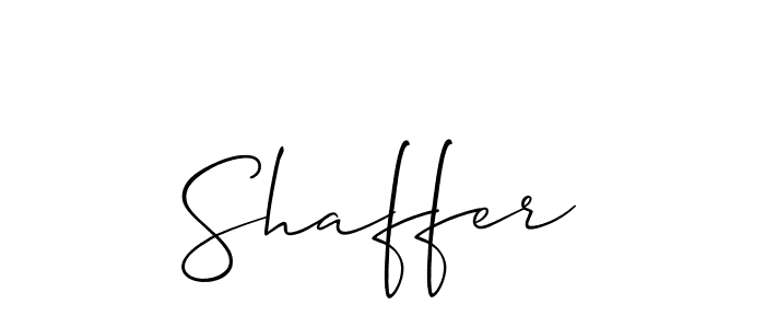 Create a beautiful signature design for name Shaffer. With this signature (Allison_Script) fonts, you can make a handwritten signature for free. Shaffer signature style 2 images and pictures png