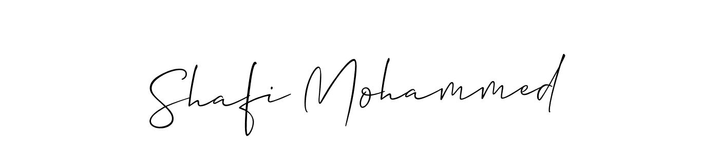 How to make Shafi Mohammed signature? Allison_Script is a professional autograph style. Create handwritten signature for Shafi Mohammed name. Shafi Mohammed signature style 2 images and pictures png