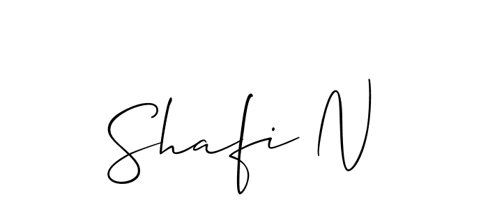 Allison_Script is a professional signature style that is perfect for those who want to add a touch of class to their signature. It is also a great choice for those who want to make their signature more unique. Get Shafi N name to fancy signature for free. Shafi N signature style 2 images and pictures png